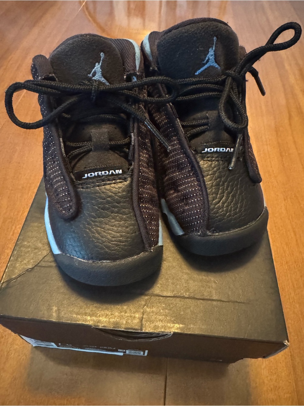Jordan 13 Retro Black, Blue Toddler 7C